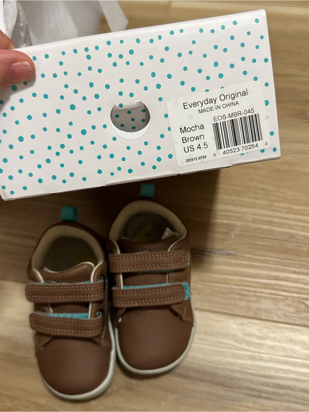 Ten Little Everyday Original Mocha Brown Toddler Sneakers Size 4.5